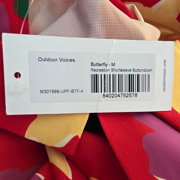 Outdoor Voices SolarCool Camp Collar Recreation Short Sleeve Button Down Shirt - Picture 5 of 9